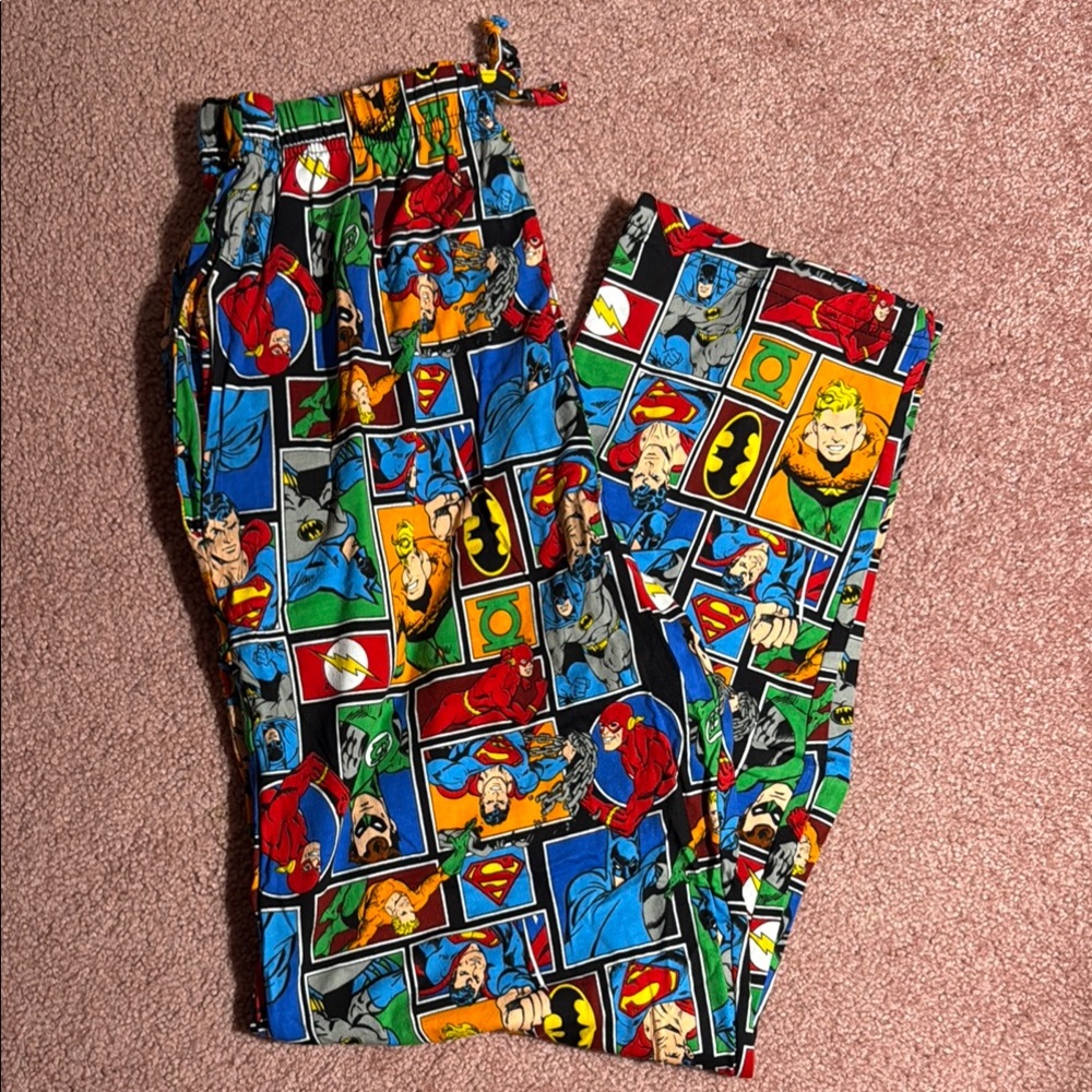DC Superhero Pajama Pants Vintage
